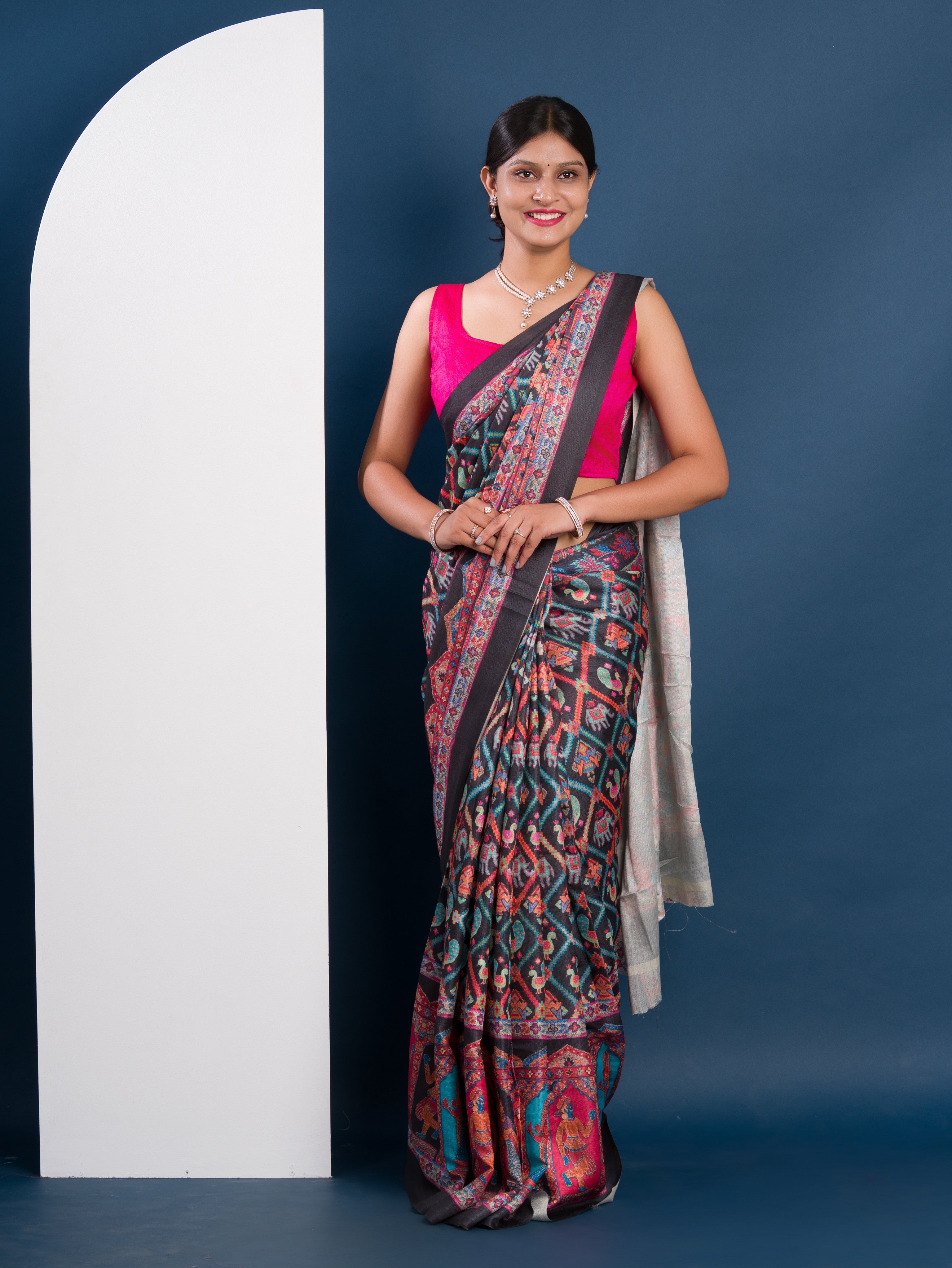 Tanmira New Lounch Pashmina Soft Silk Pashmina Style With Digital Print Work Saree VJT