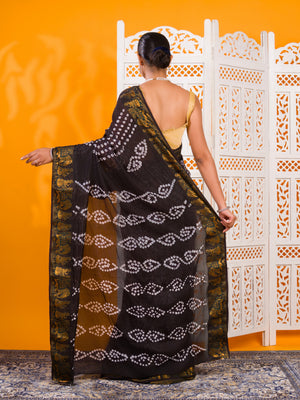 By Bandhani Saree With Festive Wear