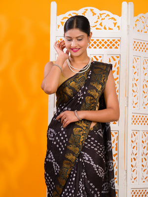 By Bandhani Saree With Festive Wear