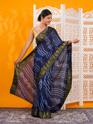 By Bandhani Saree With Festive Wear