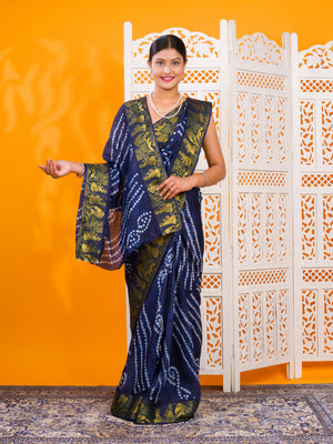 By Bandhani Saree With Festive Wear