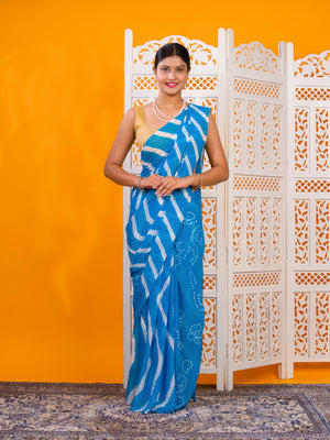 By Leheriya Saree With Casual Wear