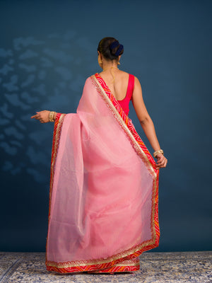 By New One Embroidery Bandhani Border Kota Doriya Saree