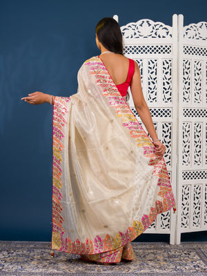 By Kota Doria Saree With Traditional Wear