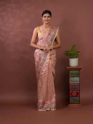 Cotton silk Printed Style Casual Wear Saree under 1500