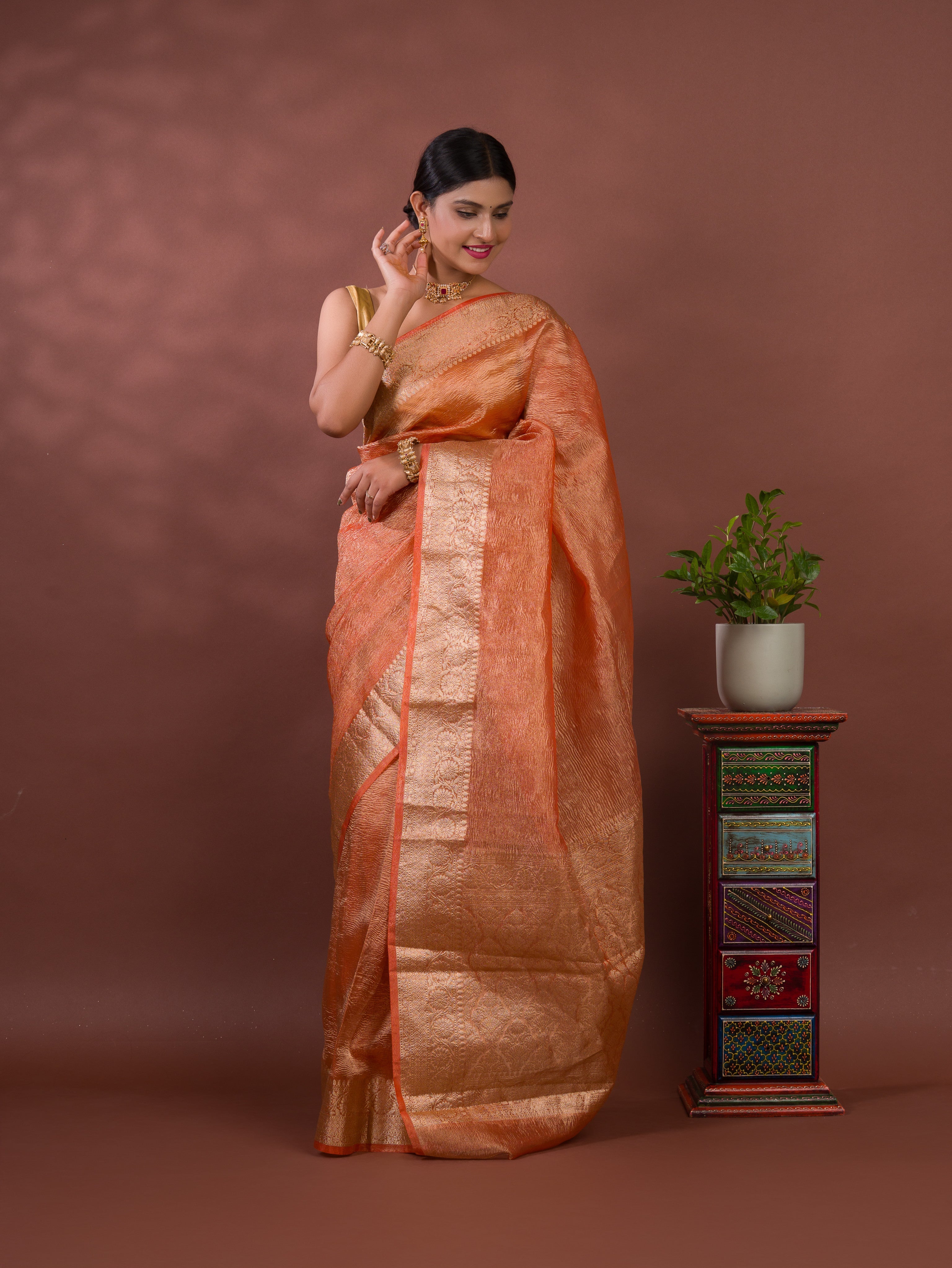 Tanmira New Pure Tissue Silk Banarasi Saree KB