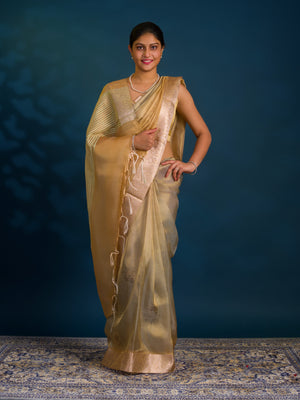 By New Latest Printed Style With Zari weaving Saree