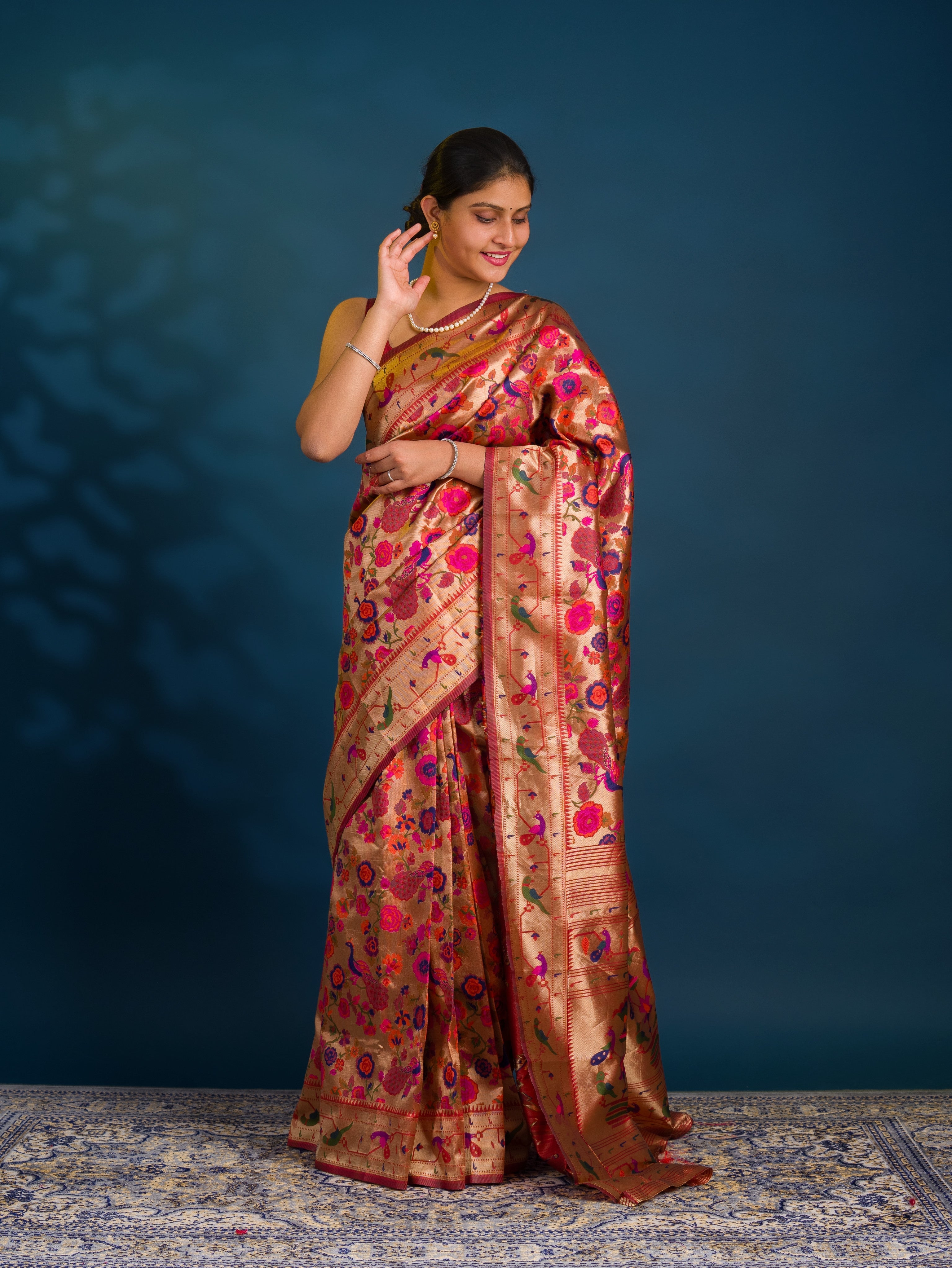 By Kalamkari Saree With Traditional Wear