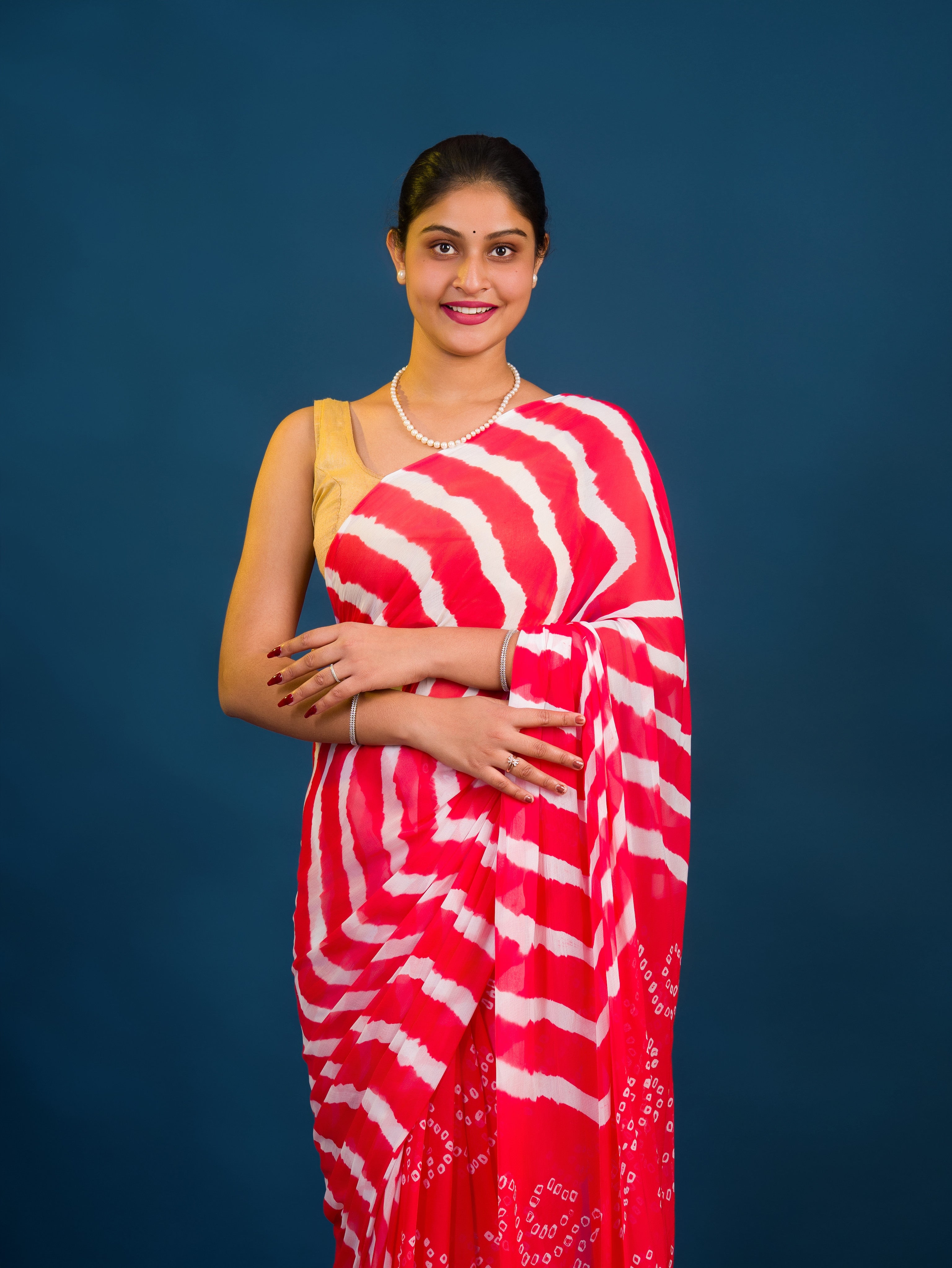 By Leheriya Saree With Casual Wear