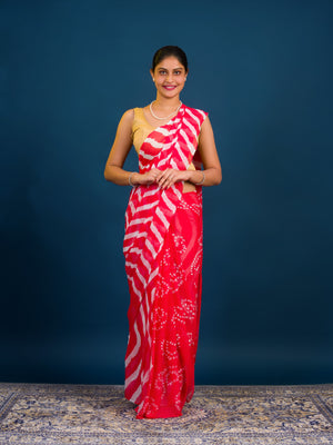 By Leheriya Saree With Casual Wear