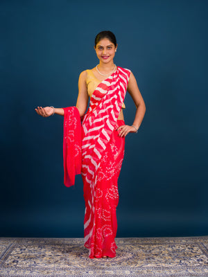 By Leheriya Saree With Casual Wear