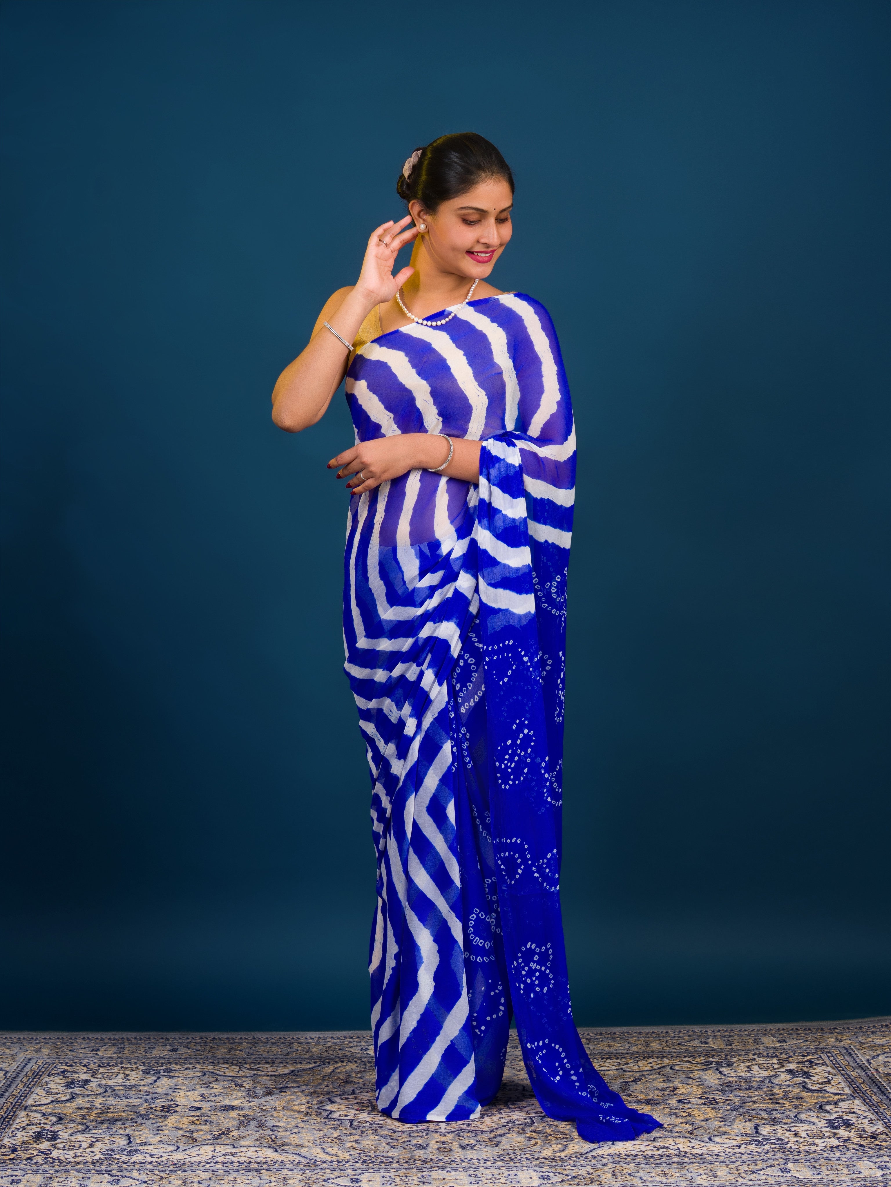 By Leheriya Saree With Casual Wear