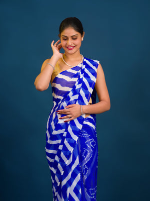 By Leheriya Saree With Casual Wear