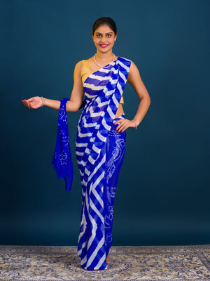 By Leheriya Saree With Casual Wear