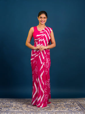By Leheriya Saree With Casual Wear