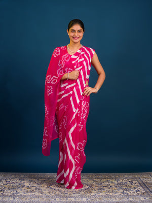 By Leheriya Saree With Casual Wear