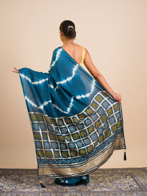 By Bandhani Saree With Festive Wear