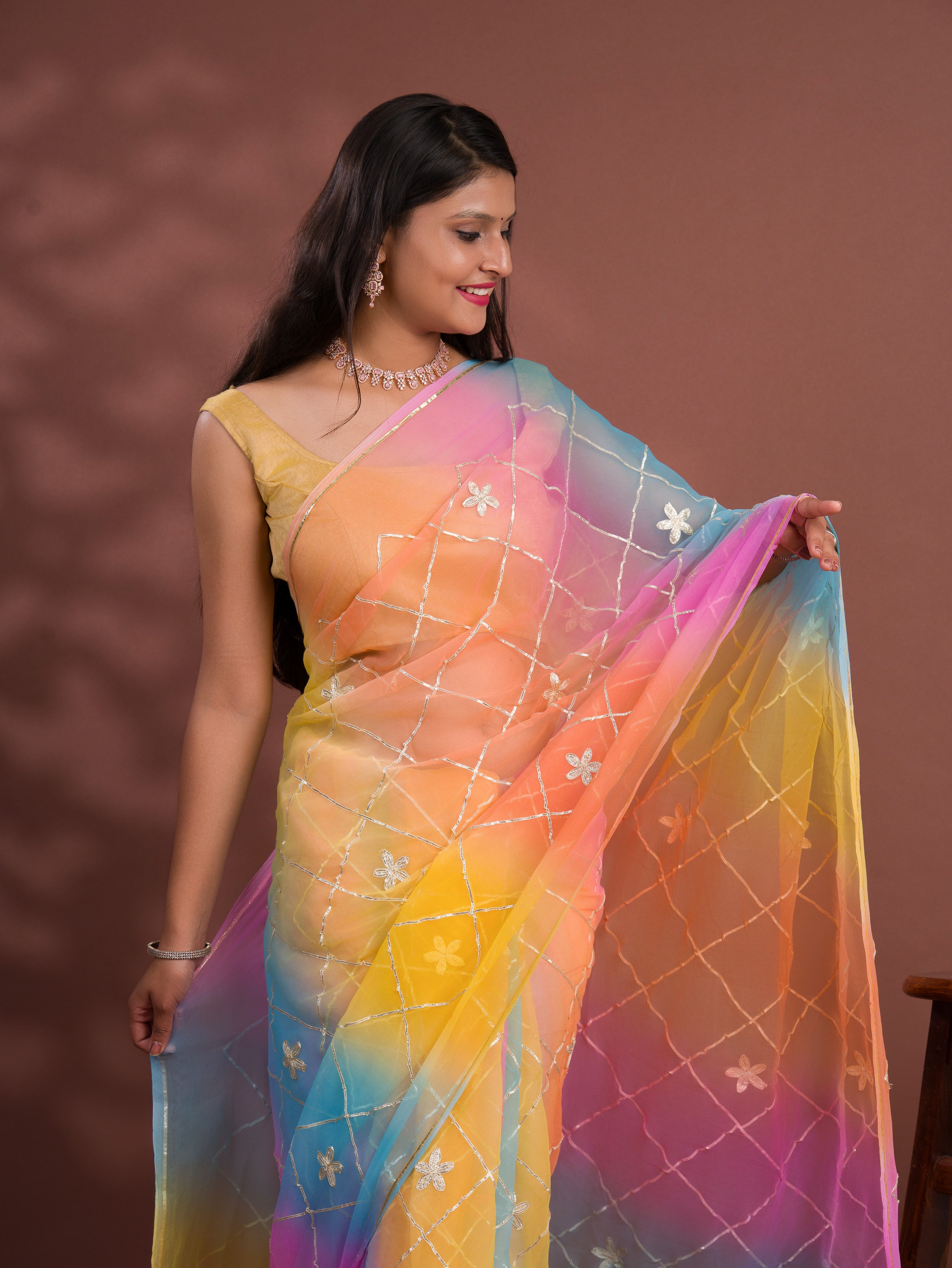 GotaPatti Work saree for party wear