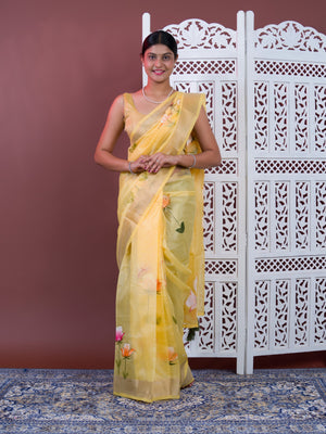 By Printed Saree Wih Casual Wear