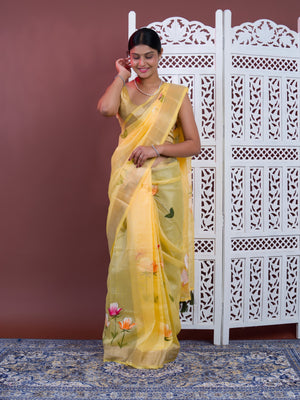 By Printed Saree Wih Casual Wear