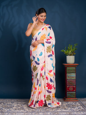 By Bandhani Saree With Party wear
