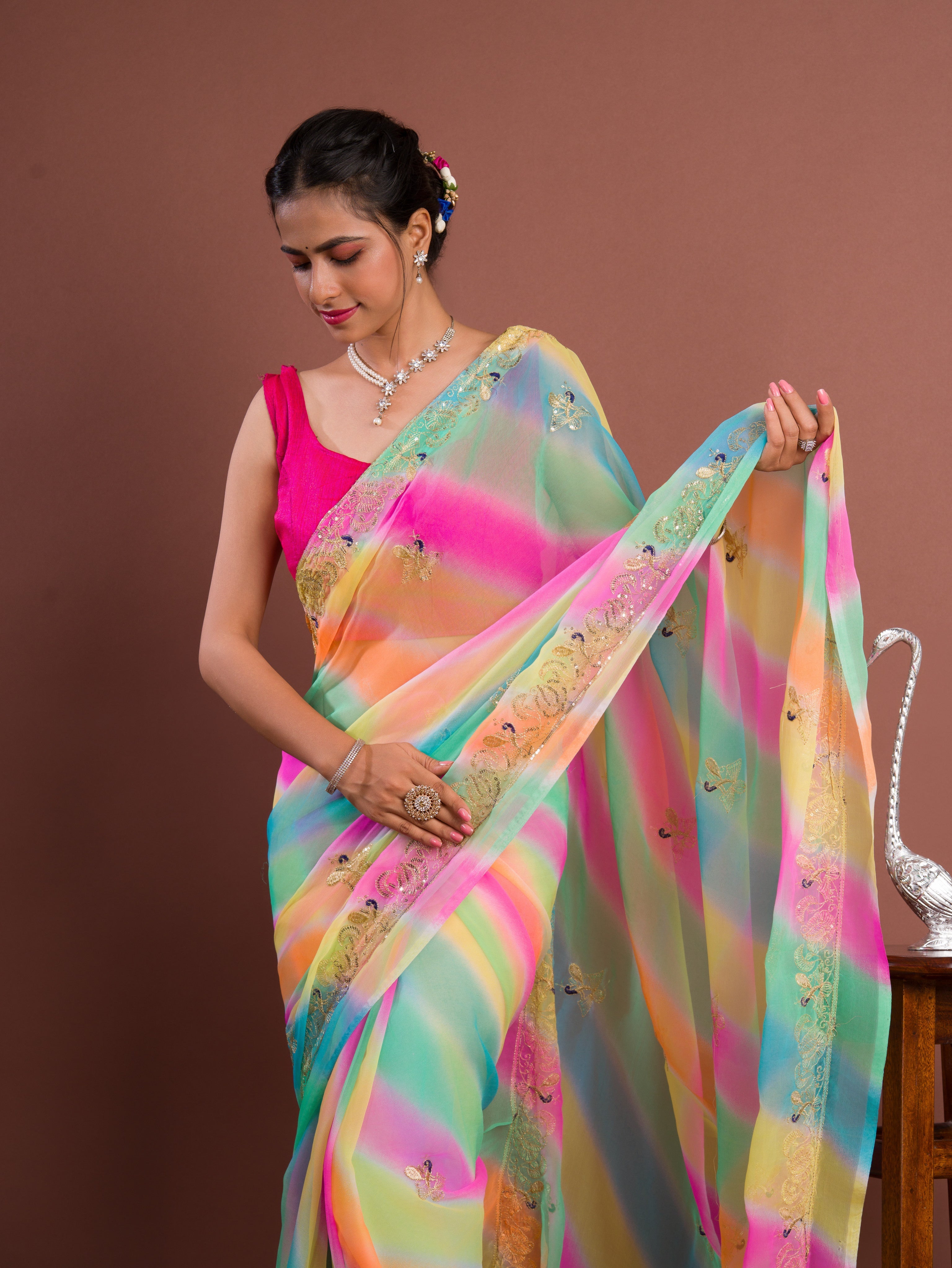 Tanmira Special Royal Wedding Saree in Traditional Georgette Elegance JAY