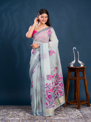 By Kanchi Linen South Indian Saree