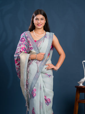 By Kanchi Linen South Indian Saree
