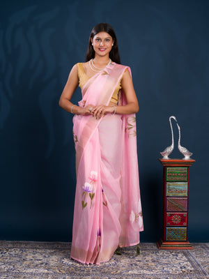 By Printed Saree Wih Casual Wear