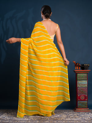 Leheriya Style Saree With Casual Wear