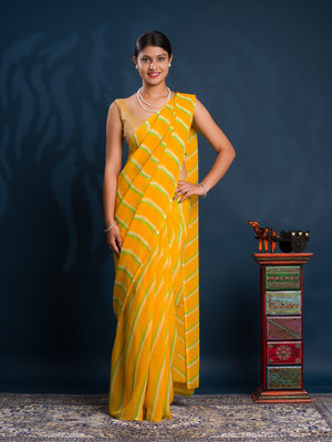Leheriya Style Saree With Casual Wear