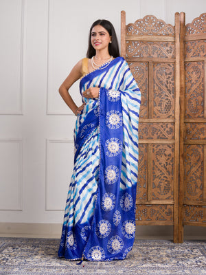 By Bandhani Saree With Casual Wear