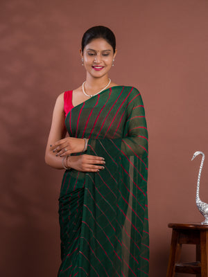 By New Chiffon Leheriya Style With Casual Wear Saree
