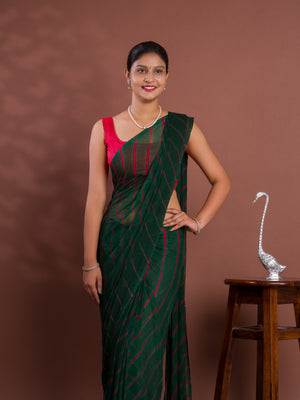 By New Chiffon Leheriya Style With Casual Wear Saree