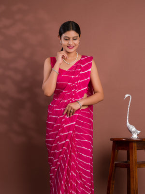 By New Chiffon Leheriya Style With Casual Wear Saree