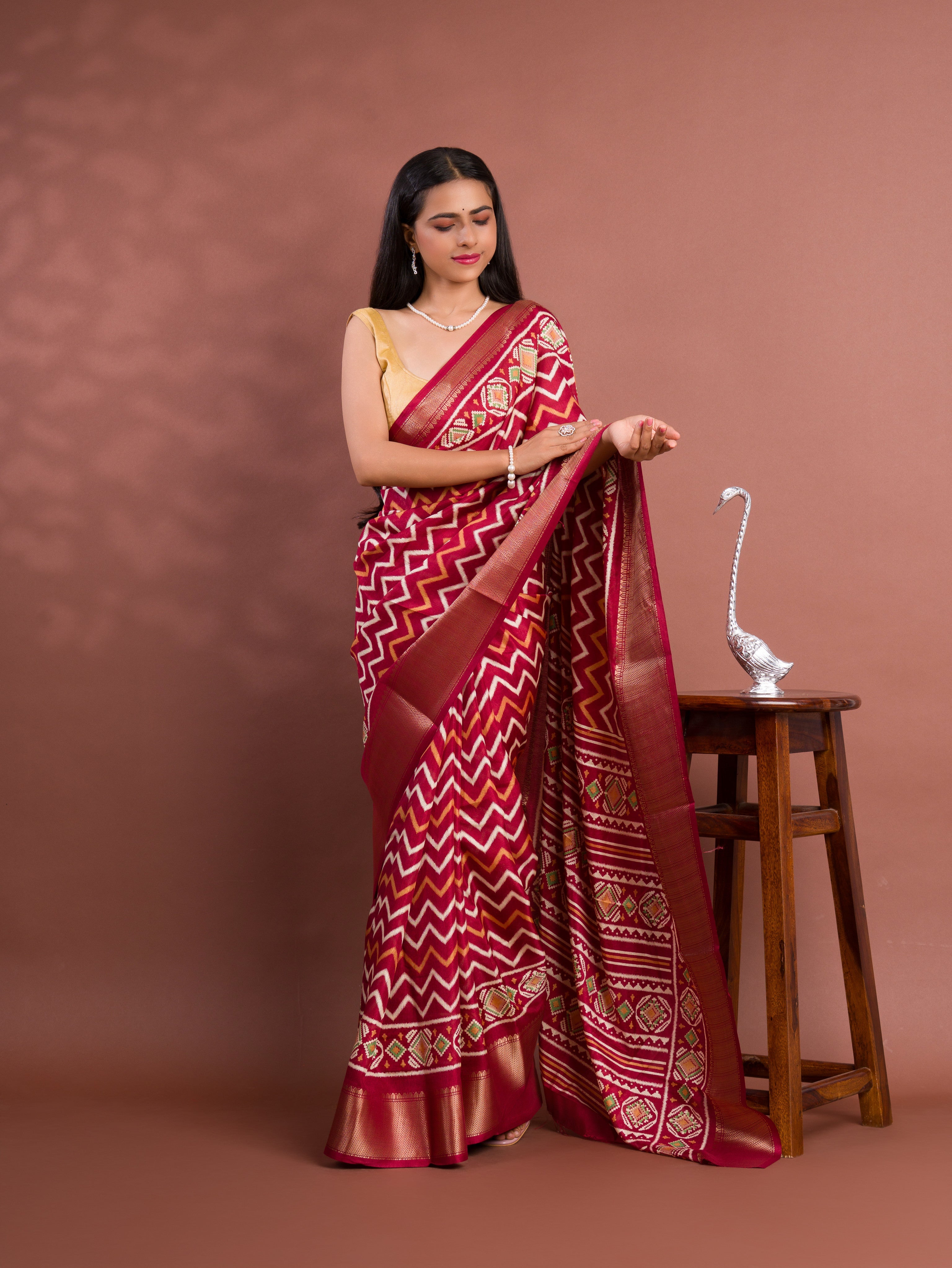 Tanmira New Cotton Silk Printed Style With Daily Wear Maroon Saree STL