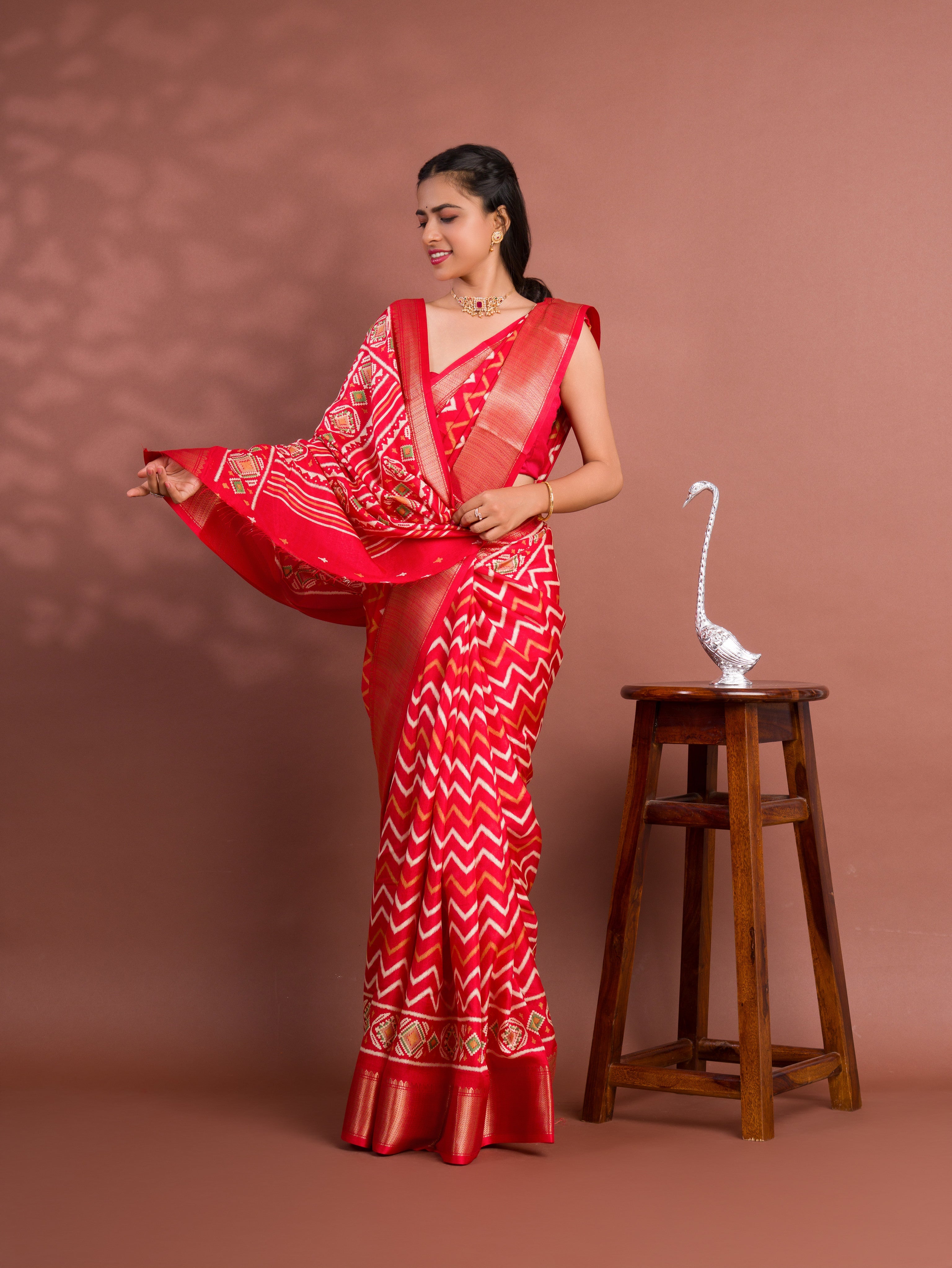 Tanmira New Latest Cotton Silk Printed Style With Daily Wear Red Saree STL