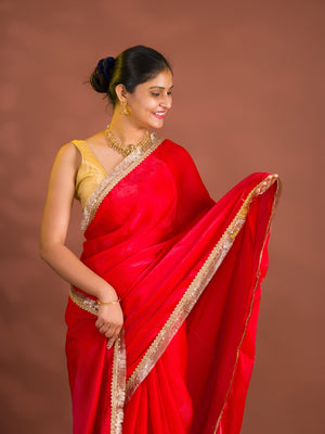 By Karwachauth Saree With Party Wear