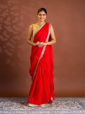 By Karwachauth Saree With Party Wear
