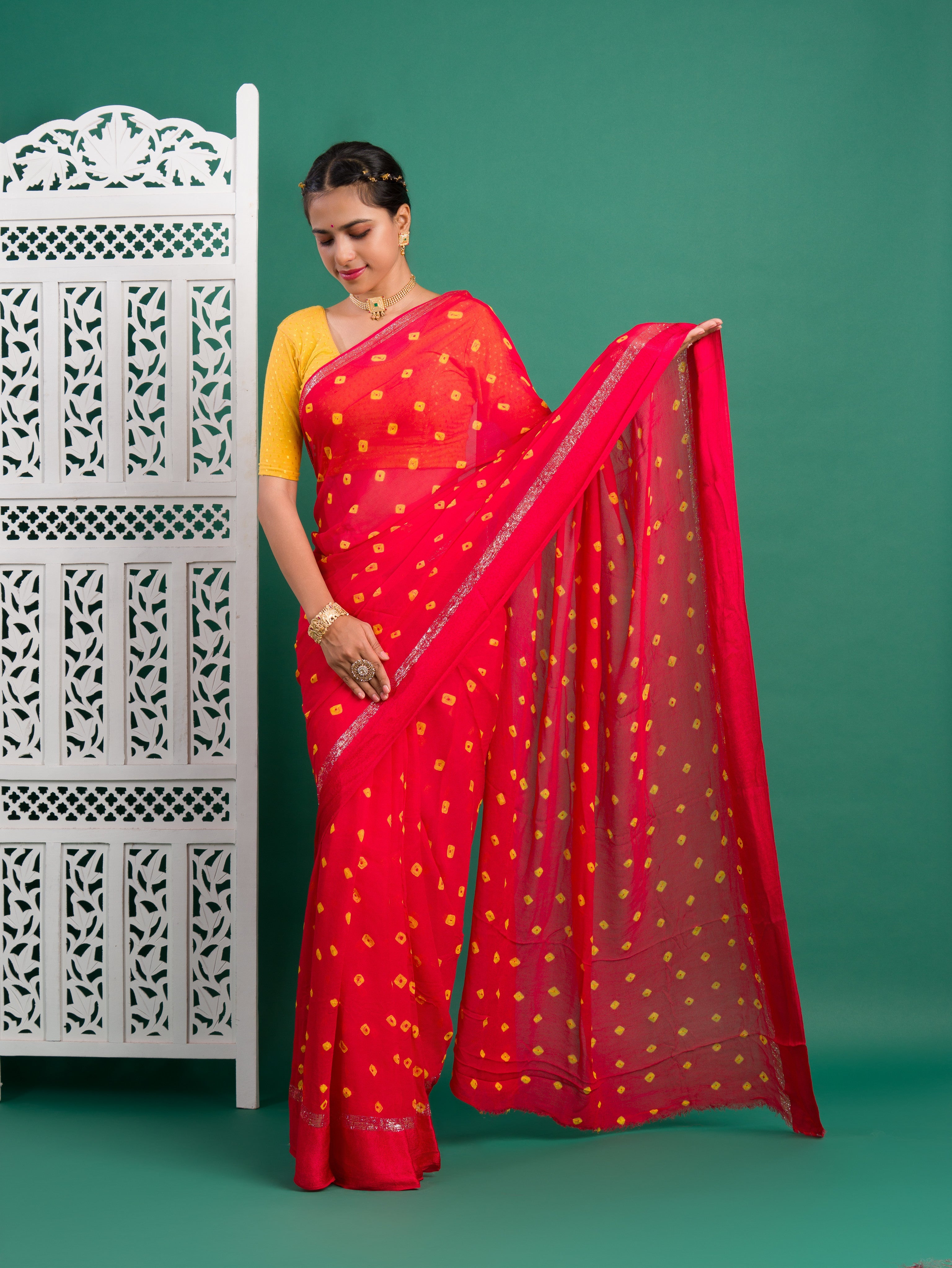 Tanmira New Classic Bandhani Style Georgette Saree CHAND