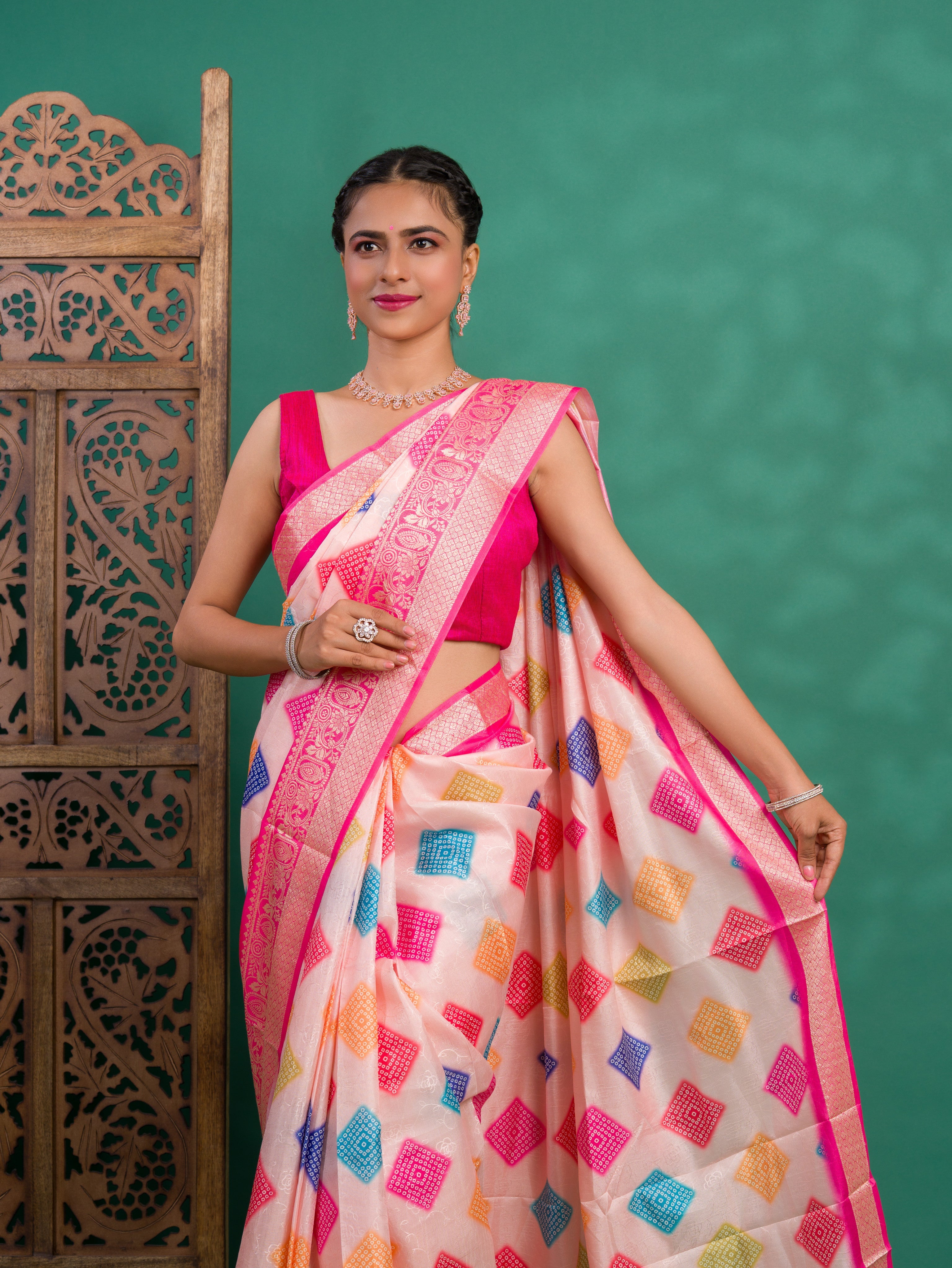 Tanmira Latest Beautiful Dola Silk Bollywood Style With Zari border Saree GAN