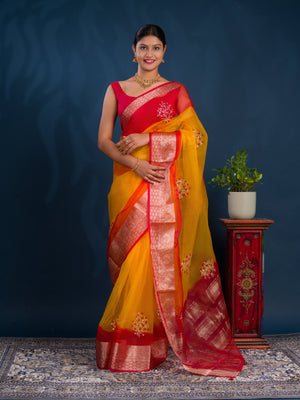 Buy Banarasi Saree With Festive Wear Tanmira
