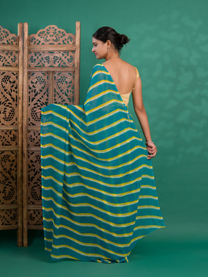Leheriya Style Saree With Casual Wear
