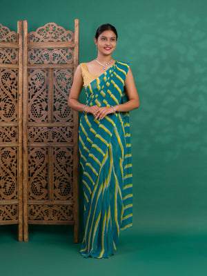 Leheriya Style Saree With Casual Wear