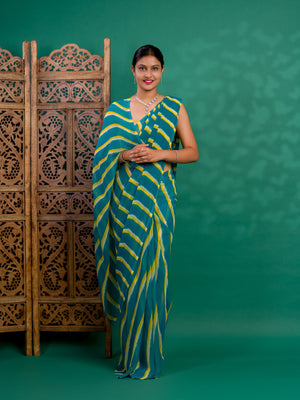 Leheriya Style Saree With Casual Wear