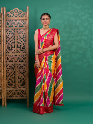 Leheriya Style saree for casual wears