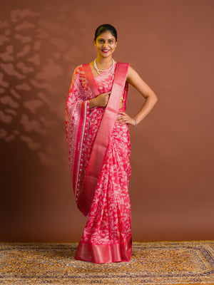 By Printed Style With Zari border