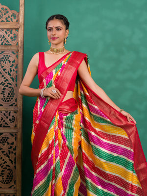 Leheriya Style saree for casual wears