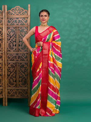 Leheriya Style saree for casual wears