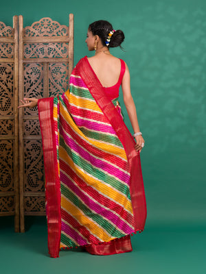 Leheriya Style saree for casual wears